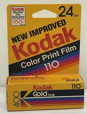 Kodak 110 Film Gold 400 Speed 24 Exposures Expired 1993 SEALED ISO 400/27 NEW