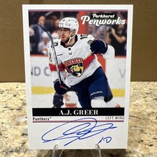 2025-26 Upper Deck Parkhurst Champions A.J. Greer Penworks AUTO Florida Panthers
