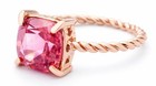 GENUINE 3.40 Cts PINK SAPPHIRE ROPE RING SOLID 10K ROSE GOLD - Free Appraisal — photo 4