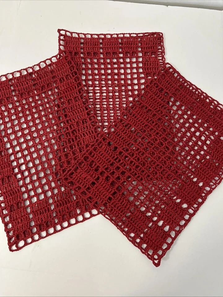 Juego 6 manteles individuales rojos reversibles de Navidad rígidos 1242 Foto 2 de 4