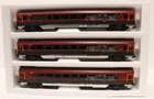 00172-3CIL Piko Ho Set 3 Coaches Railjet Of Obb Illuminate EP VI Scale 1:87