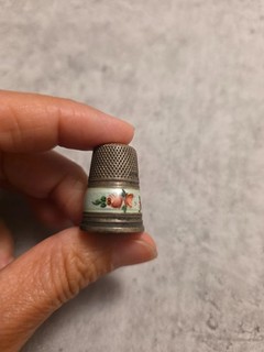 Vintage Floral Silver 925 Thimble