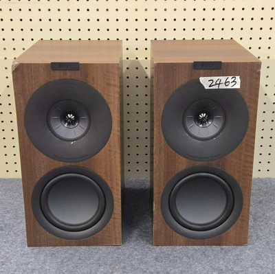KEF Q Concerto Meta Bookshelf Speakers, Walnut(Used Pair, Damaged