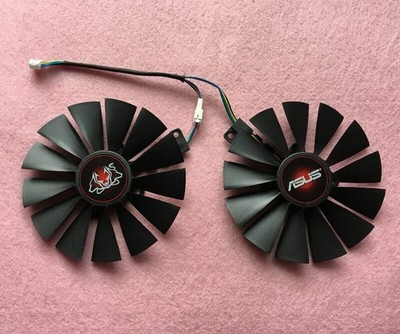Pair Fans Cooler Fan For ASUS GeForce GTX 1070 Ti CERBERUS FDC10M12S9-C 95mm