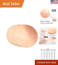 Versatile 4'' Pure Copper Plates (5 Pcs) - Perfect for Crafting and DIY Projects