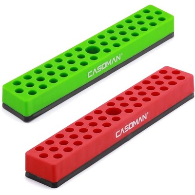 Bit Organizer Magnetbasis 86 Stück 1/4 Zoll Hex Bits Kunststoff Rot Grün