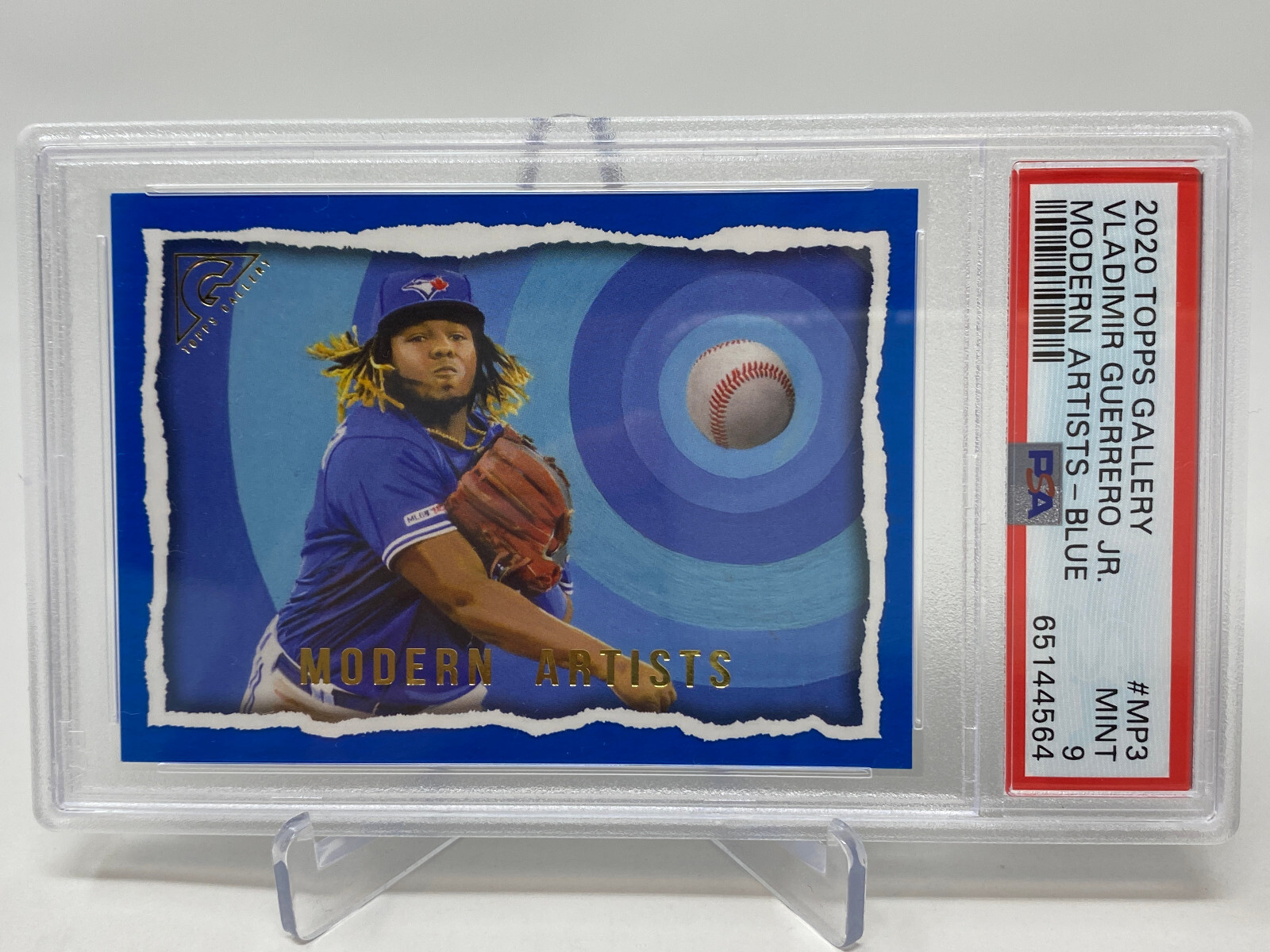 2020 Topps Gallery #MP3 Vladimir Guerrero jr Modern Artists Blue #26/99 PSA 9 view 4