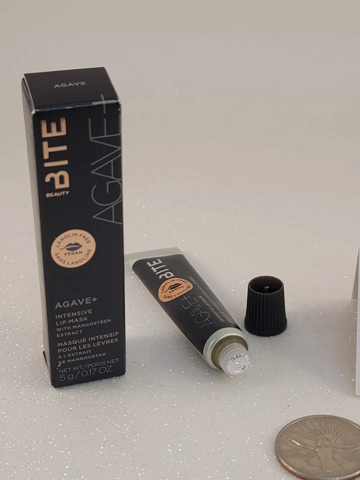 BITE Beauty Agave+ Mascarilla Labial Intensiva 0.17 OZ Tamaño de Viaje SELLADA NUEVA En Caja  Foto 3 de 4
