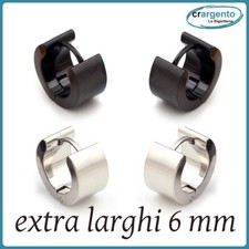 orecchini cerchio uomo acciaio inox cerchietti piccoli molto spessi da in per a