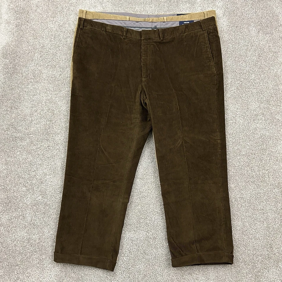 2- Pantalones de pana Lands End para hombre talla 46 con puños calce a medida gruesos elásticos Foto 3 de 4