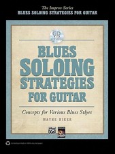 THE IMPROV SERIES BLUES SOLOING STRATEGIES FOR GUITAR MUSIC BOOK/CD RIKER ALFRED
