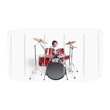 Drum Shield, Premium Acrylic Drum Screen, 7 Panels 2 x 6ft with Living Hinges