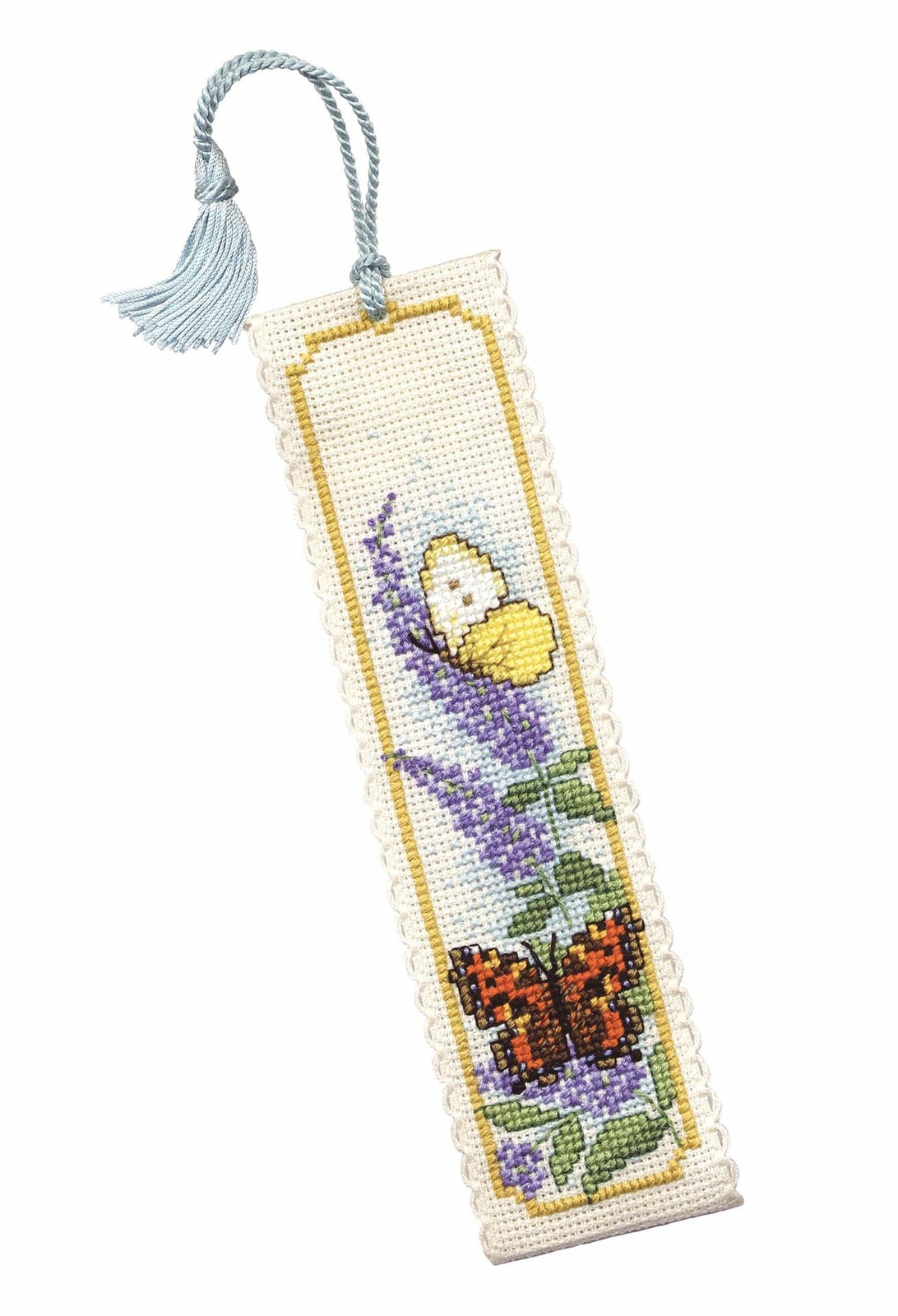 Butterflies & Buddleia Bookmark Cross Stitch Kit (Textile Heritage)