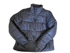 Nwot Lucy Black Quilted Front Zipper Short Puffer Jacket Women Size X-large Xl