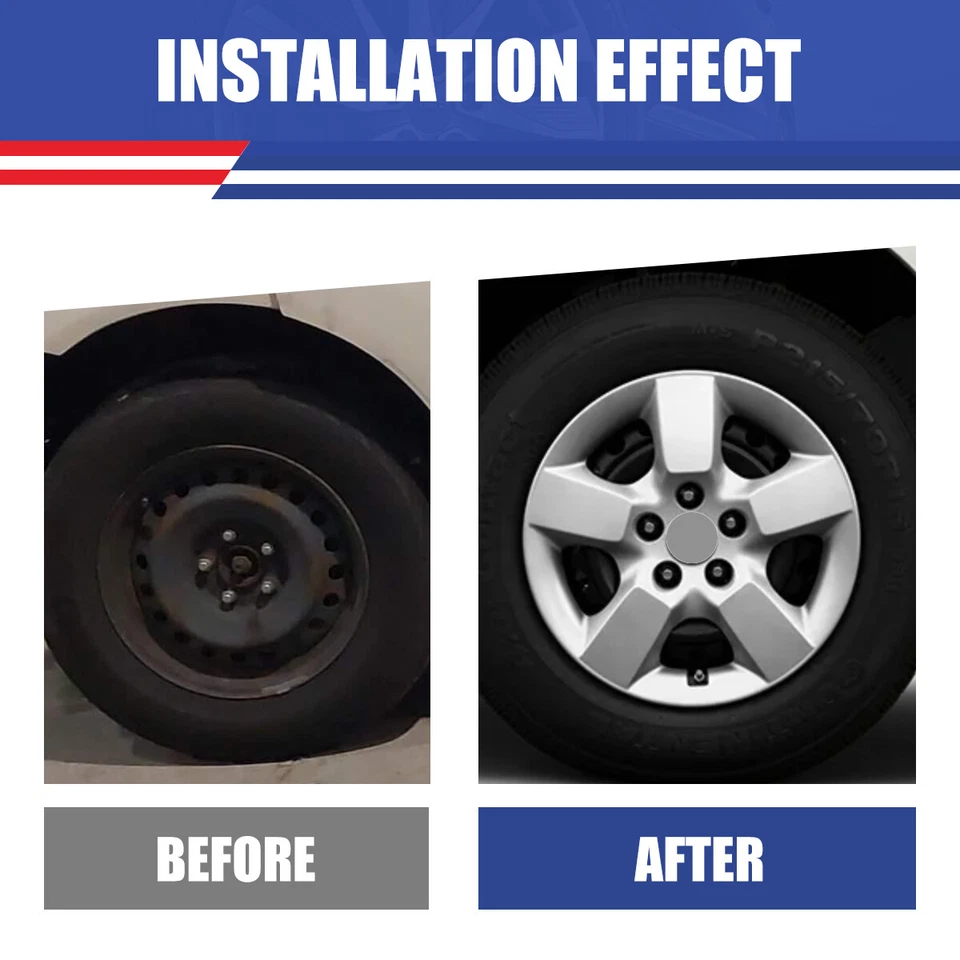 Juego de 4 tapacubos de 16" cubiertas de llanta a presión para Nissan Rogue Select 2008-2015 Foto 2 de 4