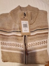 Men's Long Sleeve Mock Neck Zip Up Sweater - Cotton Blend