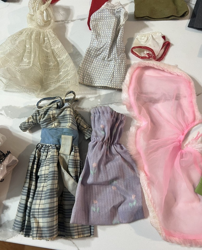 Vintage Barbie Ken Doll Mixed CLOTHES LOT Mattel 1960s 80s Homemade TLC