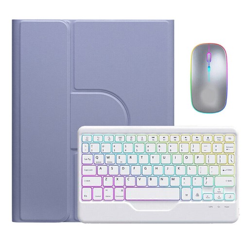 Backlit Keyboard Mouse Rotating Case Cover For iPad 6/7/8/9/10th Gen Air 4 5 Pro - Picture 43 of 71