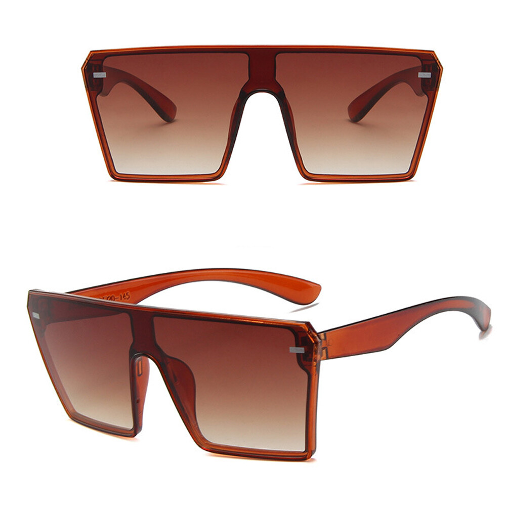 1pc Women's Transparent Brown Square Frame Gradient Brown Pc Sunglasses,  Vintage And Trendy, Perfect For Fashion Icons, Street Styles, Outdoor  Sports