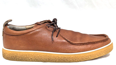 ECCO Men's Brown Leather Gum CREPETRAY Derby Tie Casual