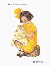 Katie with Embroidery Needlepoint Kit or Canvas