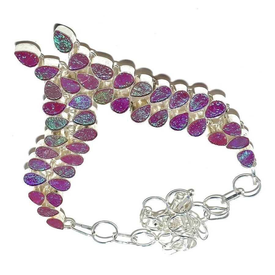 Australian Triplet Opal Gemstone 925 Sterling Silver Handmade Jewelry Necklace - Image 3 of 4