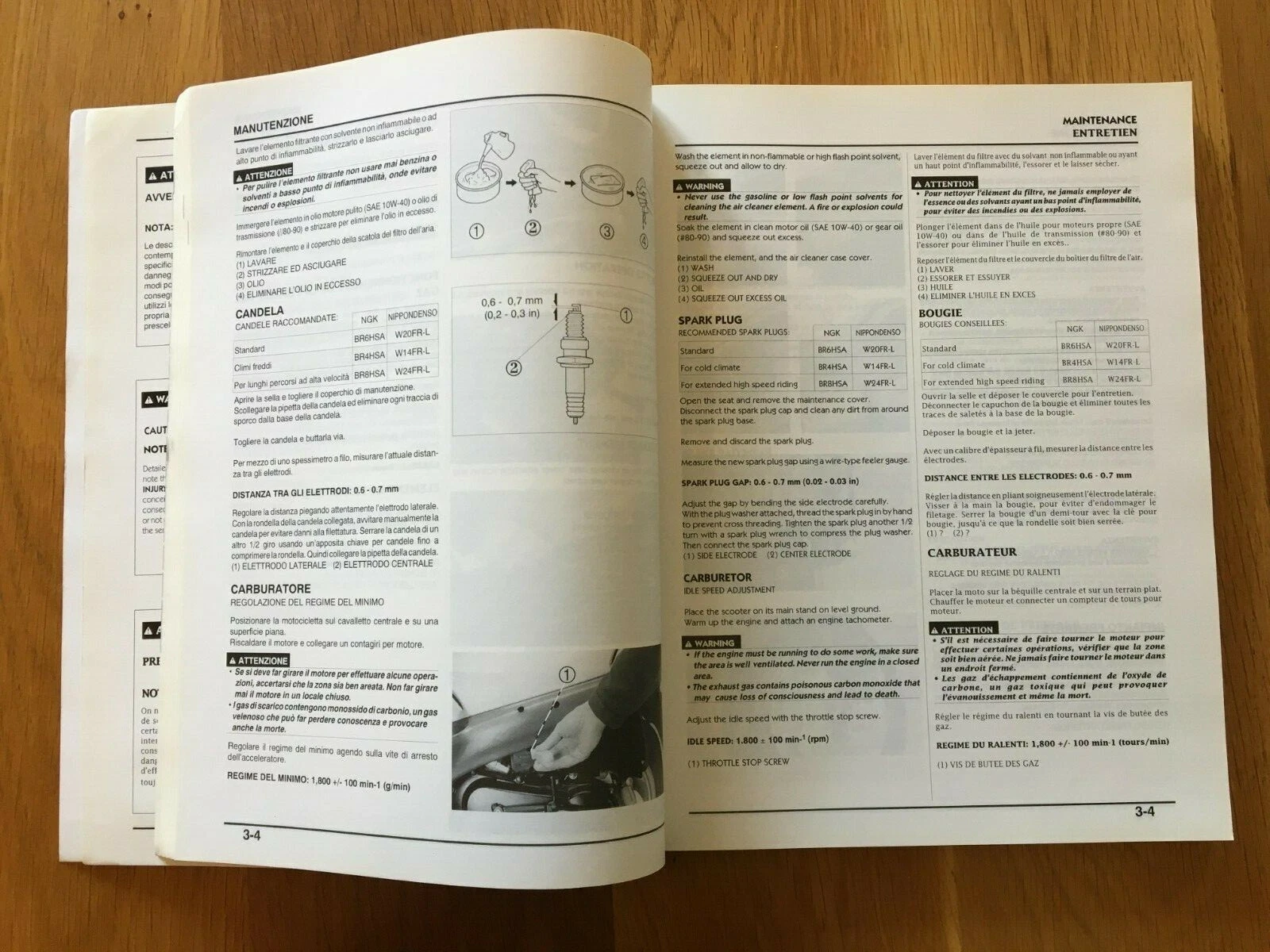 Honda SJ 50 P Bali Workshop manual dated 1993 , See below