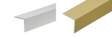 Aluminum Anodised Angle Corner, Equal-Sided Angle Bar, 1 metre, GOLD AND SILVER