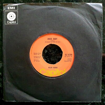 Helen Reddy - Angie Baby / I Think I'll Write A Song - 1974 - 7''