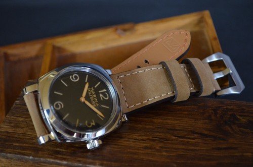 PULSERA RELOJ 26 24 22MM BEIGE COSTA AUTÉNTICA PIEL NUBUK PARA PANERAI ETC MA CORREA - Imagen 11 de 12