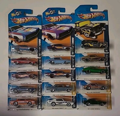 Hot wheels Brand New 2012 lot of  15 various models