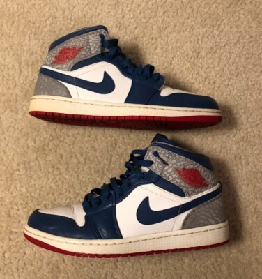 Nike Air Jordan 1 Mid - 2013 'True Blue' - 554724-107 - Size 10 | eBay
