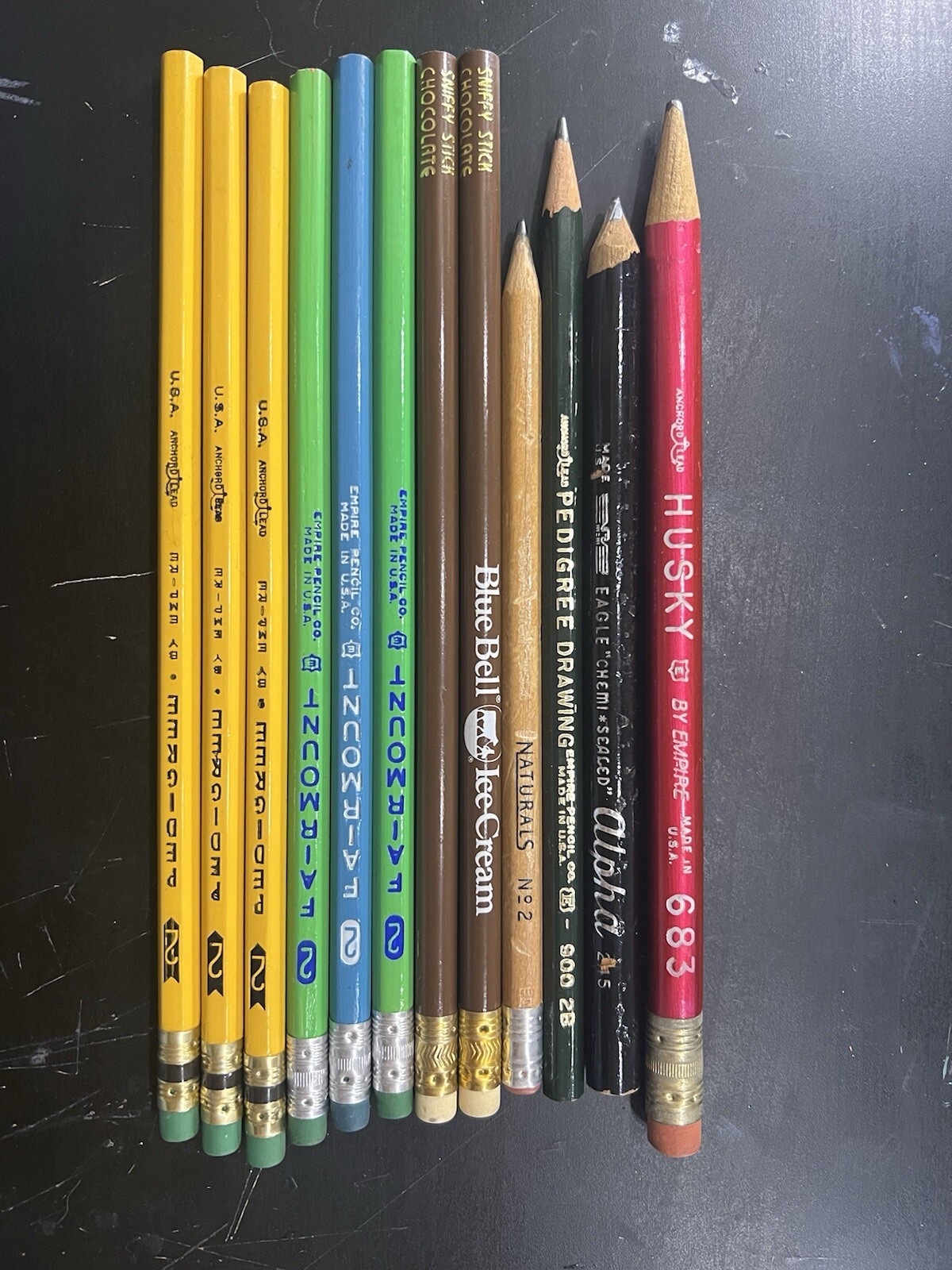 VINTAGE PENCILS LOT- 12 Vintage Pencils- EMPIRE, Pedigree, Fairmount-image