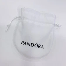 NEW! Pandora Anti-Tarnish Jewelry Soft White Pouch Drawstring Bags (10 PAK)
