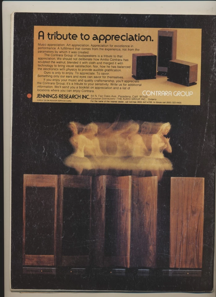 High Fidelity Music Magazine Vol 25 #09 Sep 1975 Jazz Rock Hawkwind VTG - Image 2 of 3