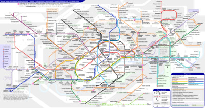 London England UK United Kingdom Rail Network Rail Map Poster Print PICK SIZE