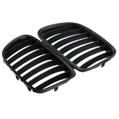 ABS Gloss/Matte Black Front Bumper Kidney Grille Grill For 2010-2015 BMW E84 X1 - Foto 6 di 14
