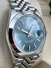 Rolex Date Just 41mm Smooth Mint Green Dial Jubilee 126300 Pre-Owned 2025 5