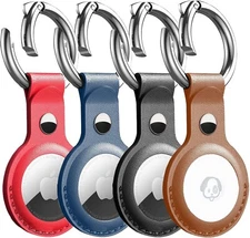 Airtag 1/4 Pack SiliconeHolder, Air Tag Keychain Case for Apple Tag, Airtags GPS