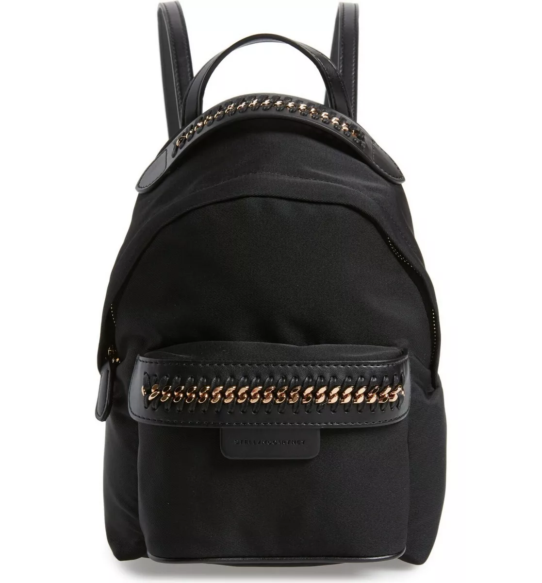 NEW STELLA MCCARTNEY Falabella Go Backpack Nylon Mini Bag, Black