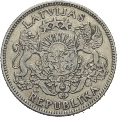 Lettland Lats  1924 Greif 4,9 g Silber Original Münze  #XAU96 - Bild 1 von 2