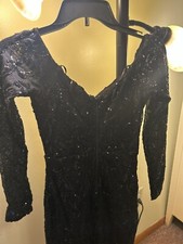 Black Sequin Windsor Mini Dress