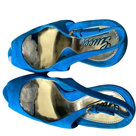 Gucci Sofia Suede Peep Open Toe Slingback Sandals… - image 9