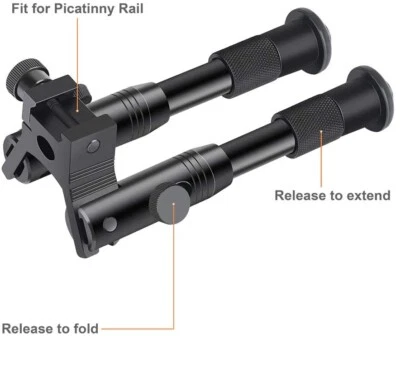 6" Gewehr Zweibein federbelasteten Beine Rückkehr Bipod für Jagdgewehr Schiessen