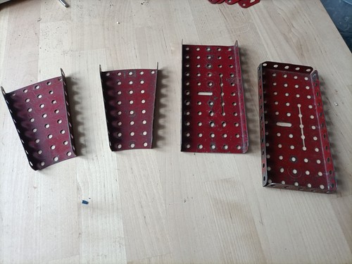 Meccano 54 lot de 5 plaques secteur à rebords - Antique MarcBea
