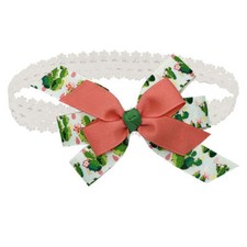 WD2U Baby Girls 4.5" Prickly Pear Cactus Southwestern Hair Bow Stretch Headband