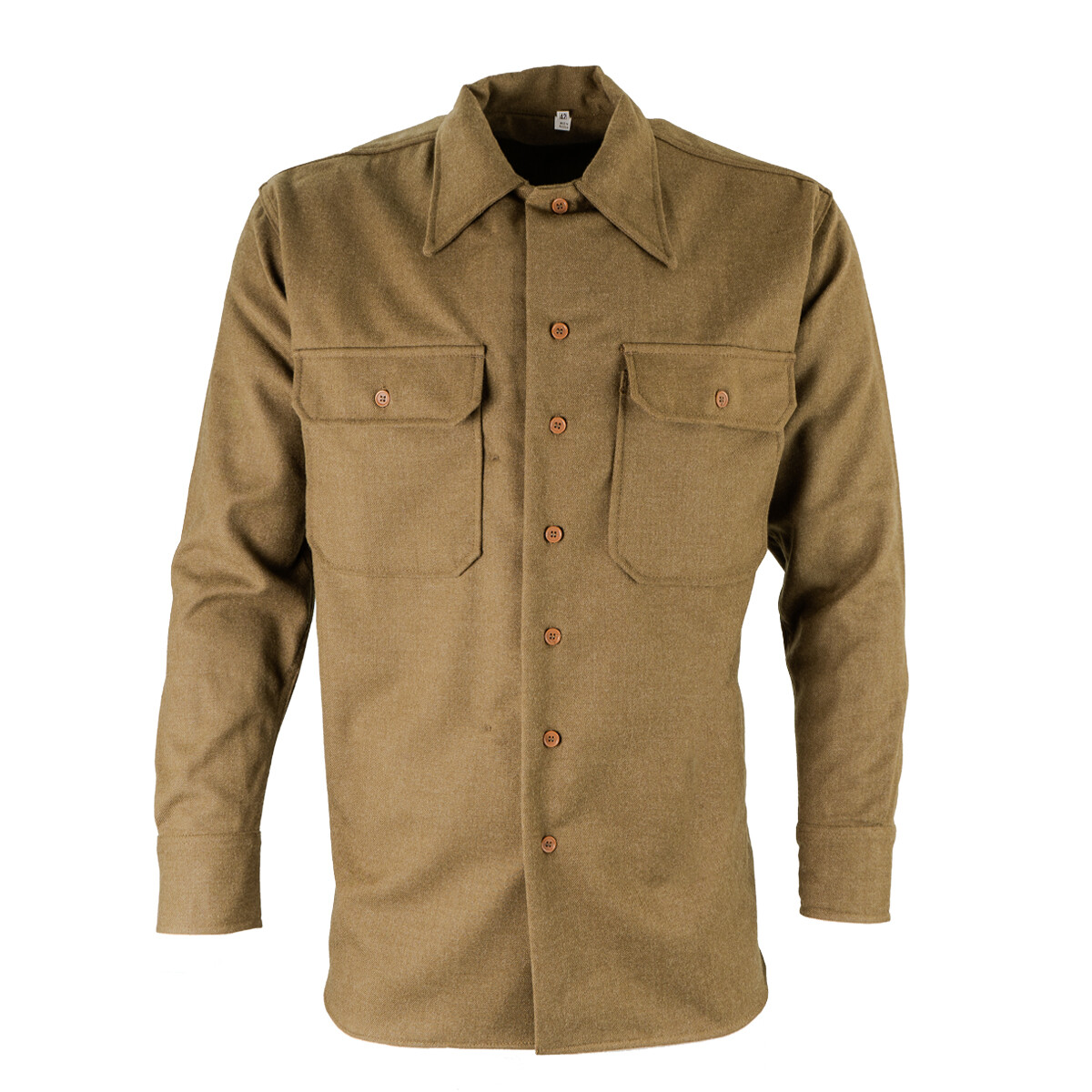 WW2 US Army M37 Enlisted Man Wool Shirt ? Quality Mustard Brown