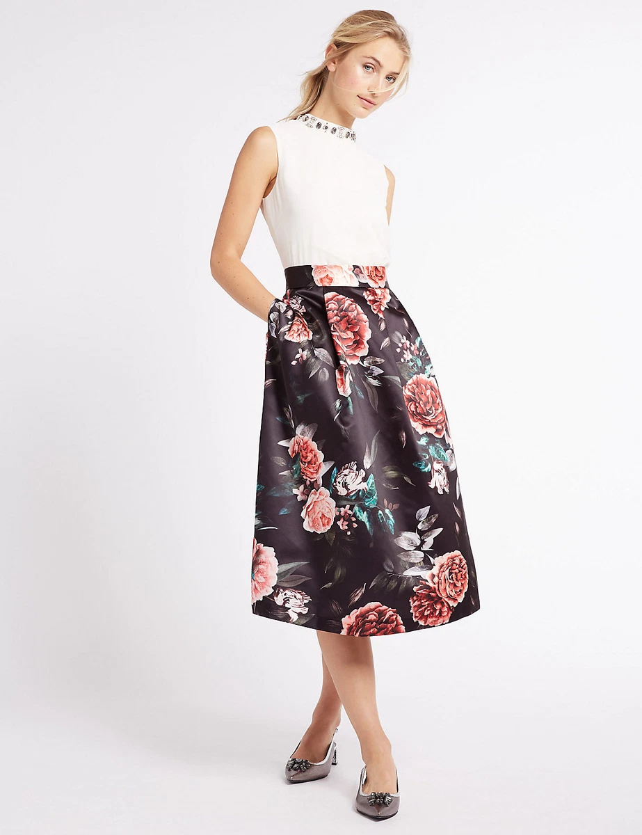 Marks and spencer a line skirt deals