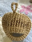 Charleston SC Sweetgrass sea Wall Pocket Basket Gullah Folk Art 7 x 8 pine straw — photo 2
