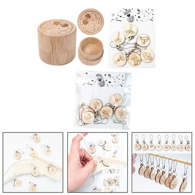 Maschenmarkierer Zubehör abnehmbare nützliche Holz Mehrzweck Strickwerkzeuge